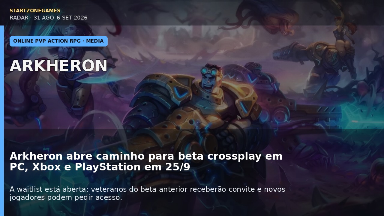 Arkheron abre caminho para beta crossplay em PC, Xbox e PlayStation em 25/9