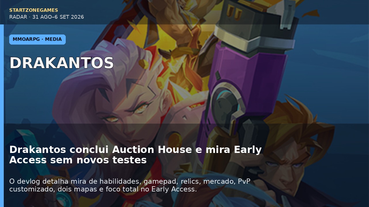 Drakantos conclui Auction House e mira Early Access sem novos testes