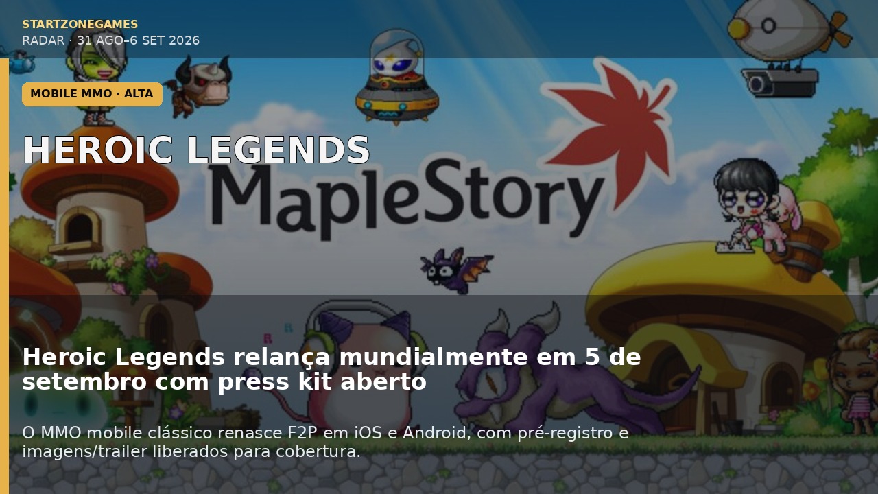 Heroic Legends relança mundialmente em 5 de setembro com press kit aberto